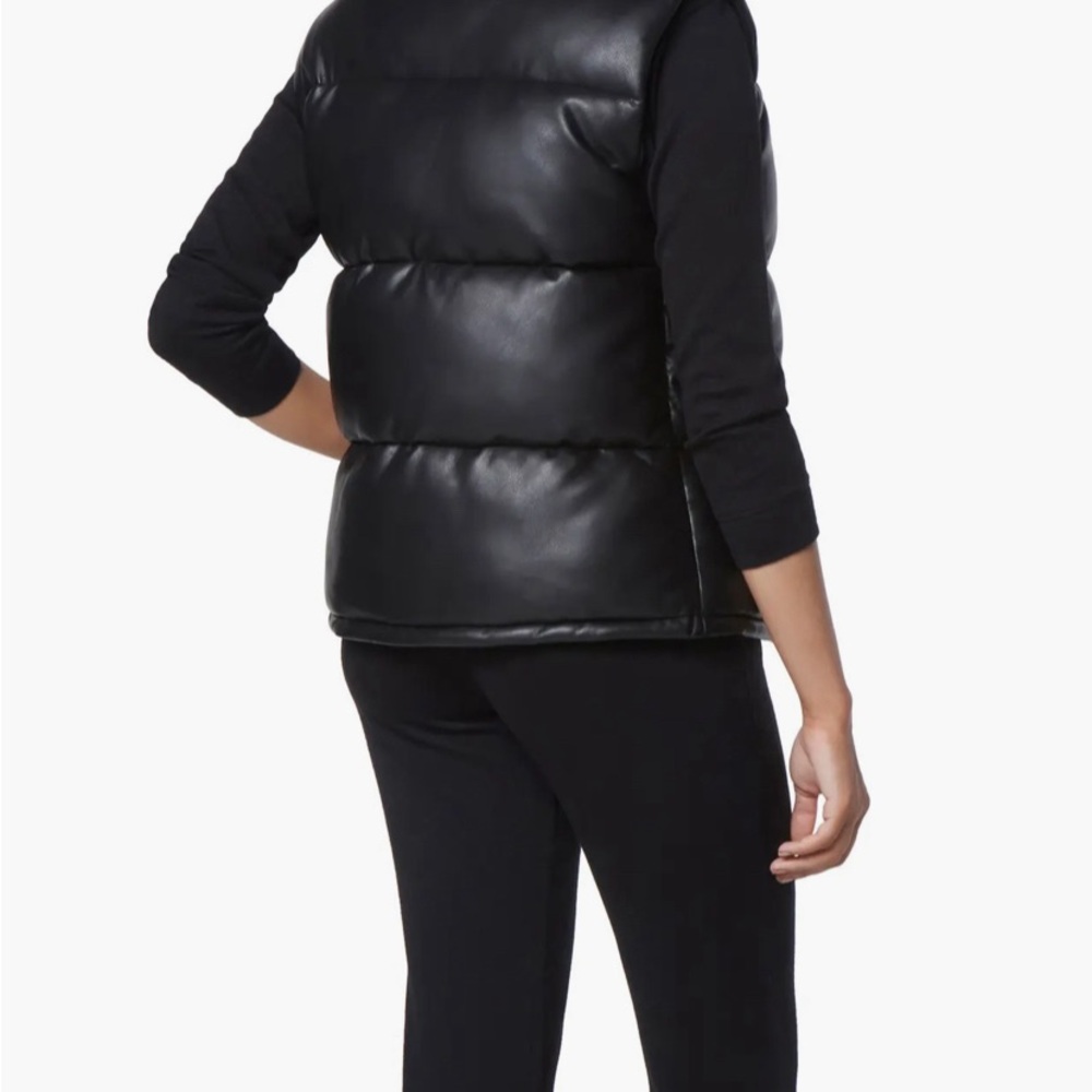 Marc New York Faux Leather Puffer Vest - Picture 5 of 9